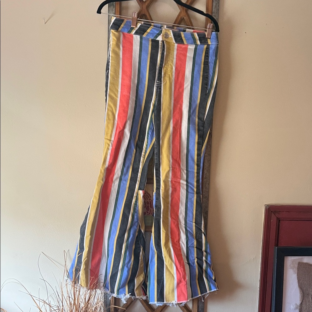Free People Multicolor Vertical Stripe Pants
